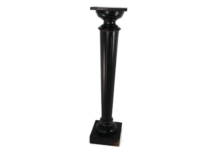 XL wooden Pillar Church Pedestal Display Side Table Plant Stand Art Deco Antiqu