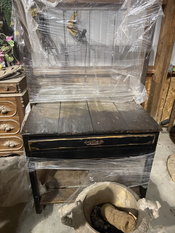 Antique Wooden Accent Table with Drawer, Rectangular, Black Brown, Indoor