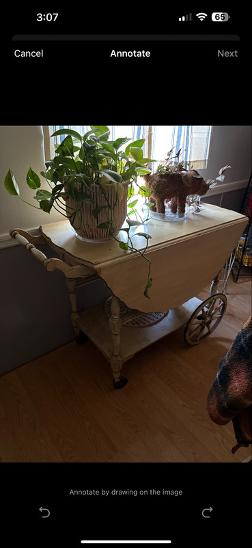 antique wooden drop down leaf tea serving cart VINTAGE PIECE 1960'S original gallery