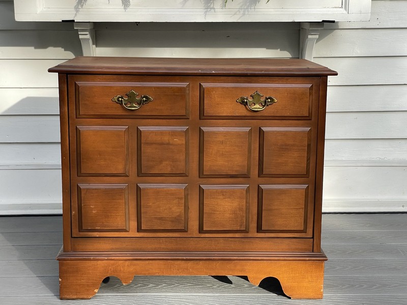 VTG LANE MAPLE PULL DOWN FRONT VINYL RECORD CABINET SIDE END TABLE NIGHTSTAND gallery