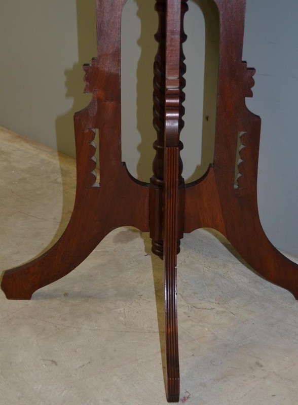 Antique Victorian Marble Top Shapely Stand #22588 gallery