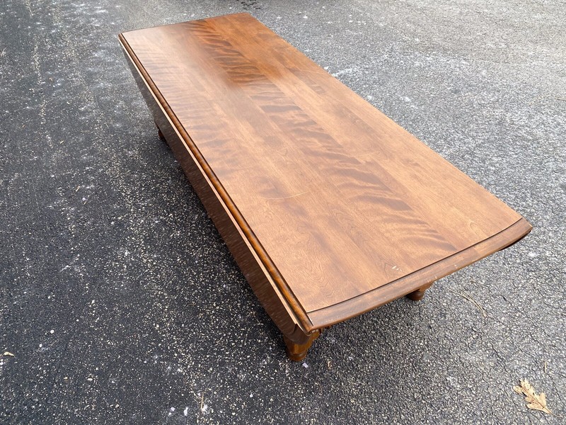 Ethan Allen Drop Leaf Wood Table H: 16” Closed:5” x 22” Open: 41.5” gallery