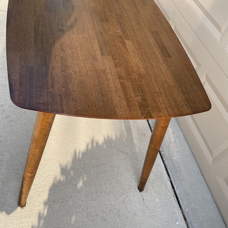 Vintage MCM Danish Style Rectangular Office Coffee/Tea Dinning Medium Wood Table gallery