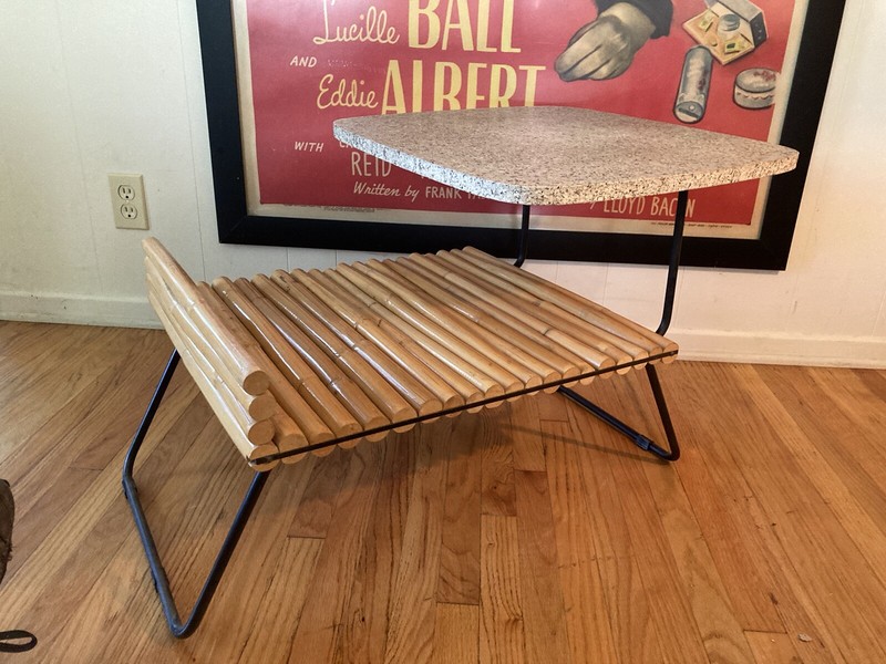 Vintage Ritts Co Wroughtan End Table 1954