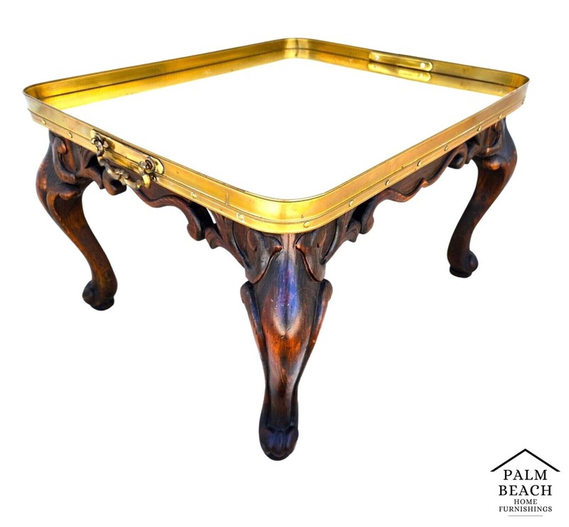 Brass Tray Table Mid Century