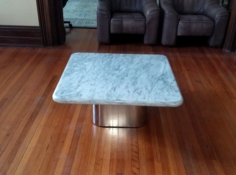 Vintage Mid-Century Modern Marble Top Table Highest Quality Marble Herman Miller gallery