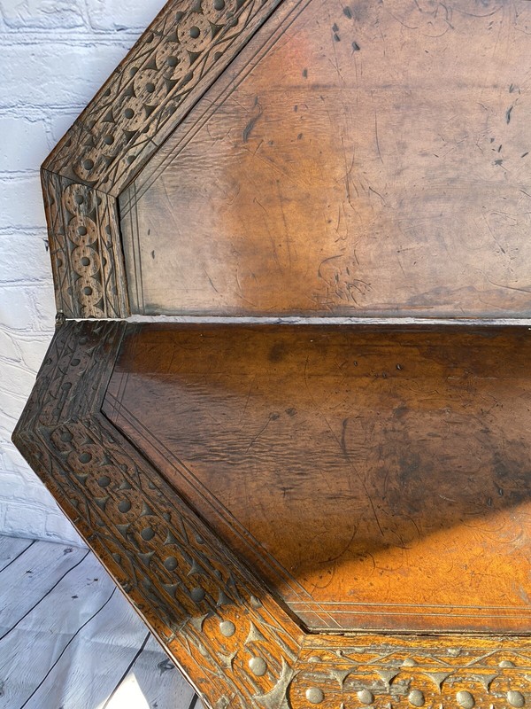 Antique Game Table Carved Oak Flip Top Card Table gallery