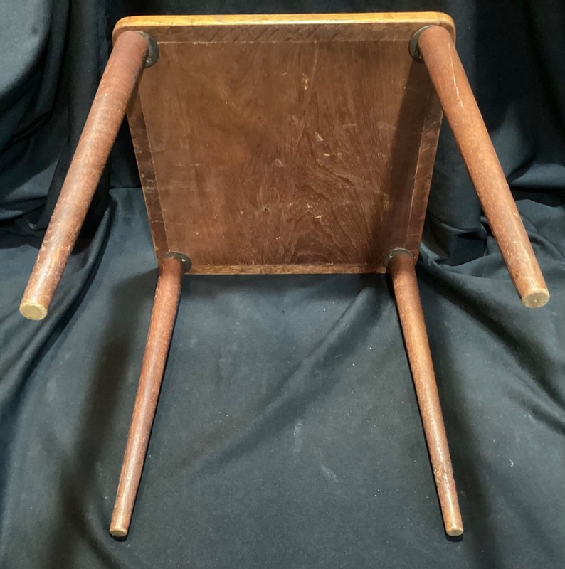 Small 15 1/2” Tall Vintage Mid Century Danish Modern Side End Table Plant Stand gallery