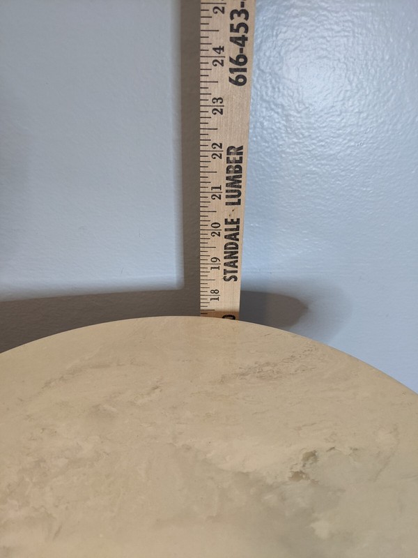 Marble Topped Side Table/ Plant Stand, vintage, mid century, hardwood, sturdy gallery