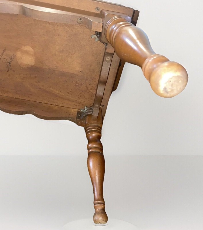 Vintage Baumritter Colonial Maple Wood Dough Magazine Rack Accent End Table gallery