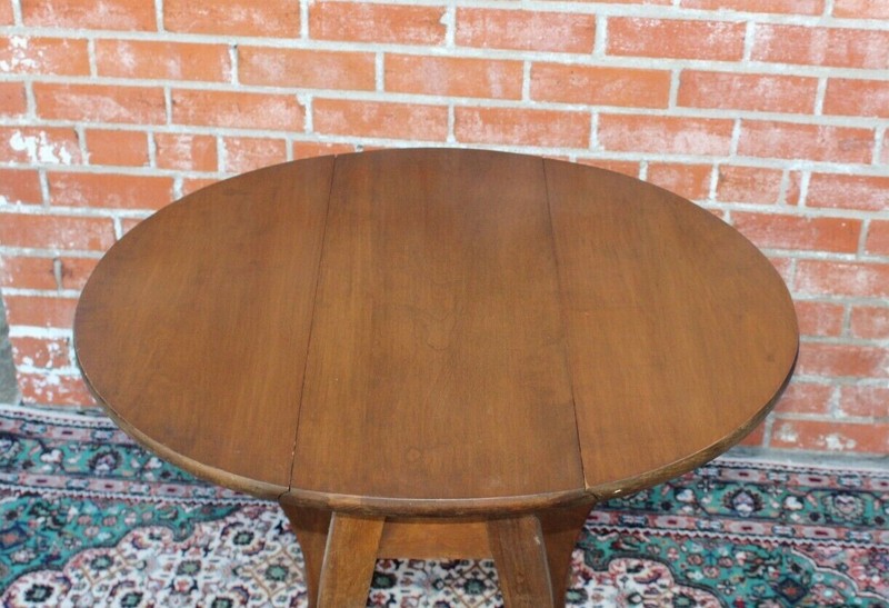 English Antique Oak Small Drop Leaf Table | Living Room Furniture gallery