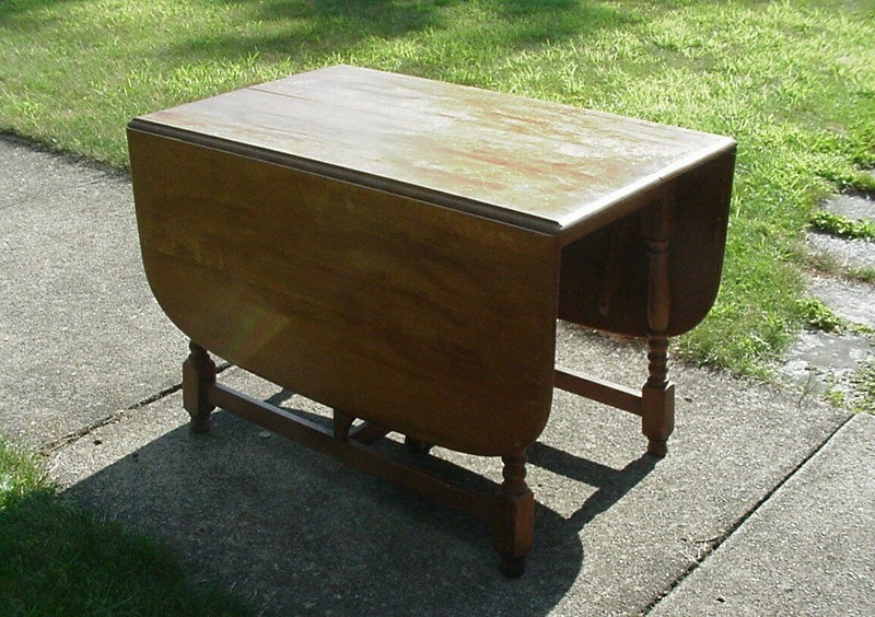 Antique Heywood Wakefield Drop Leaf Table Gate Leg Solid Maple OHIO pick up MCM gallery