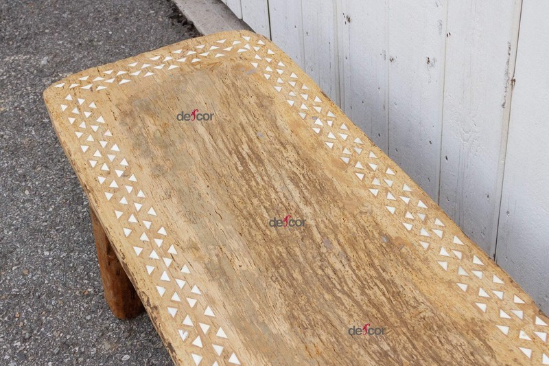Primitive Inlaid Tribal Naga Table or Bench gallery