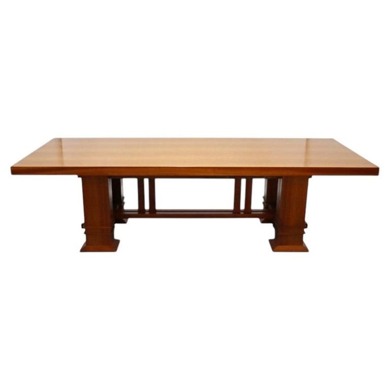 Italian Atelier Int'l Frank Lloyd Wright “Allen” Cherry Conference Table Reprod. gallery