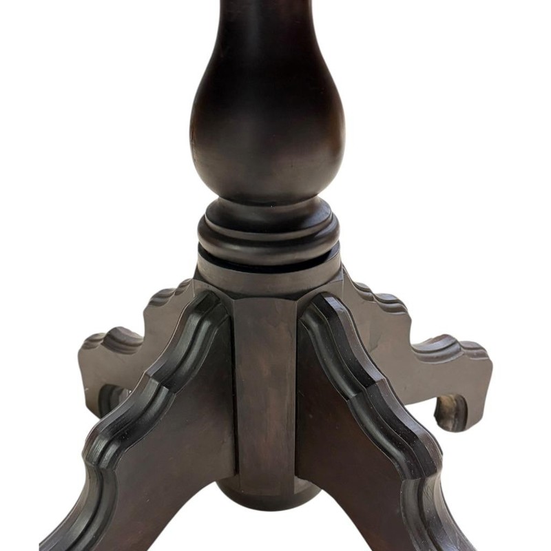 Victorian Walnut Drop Leaf Table with Urn Pedestal –1890s #22517 gallery