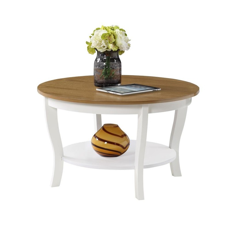 American Heritage Round Coffee Table with Shelf gallery