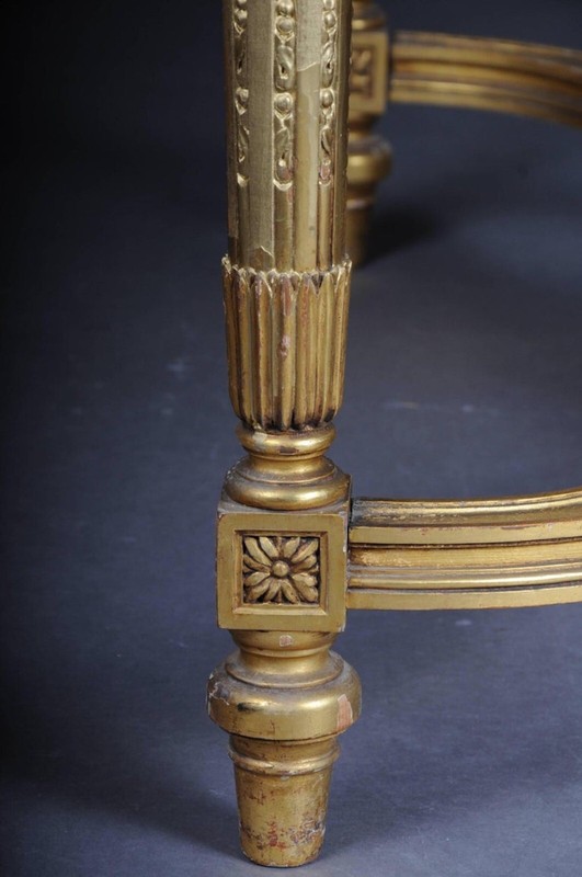 Exceptional French Louis-XVI. Coffee Table, Gilded, circa 1910 gallery