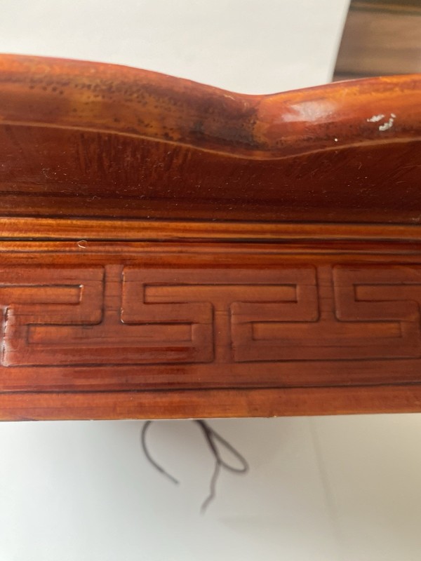 Vintage Korean-Style Low Ornate Wood Folding Table/Tea/Dining Tray gallery