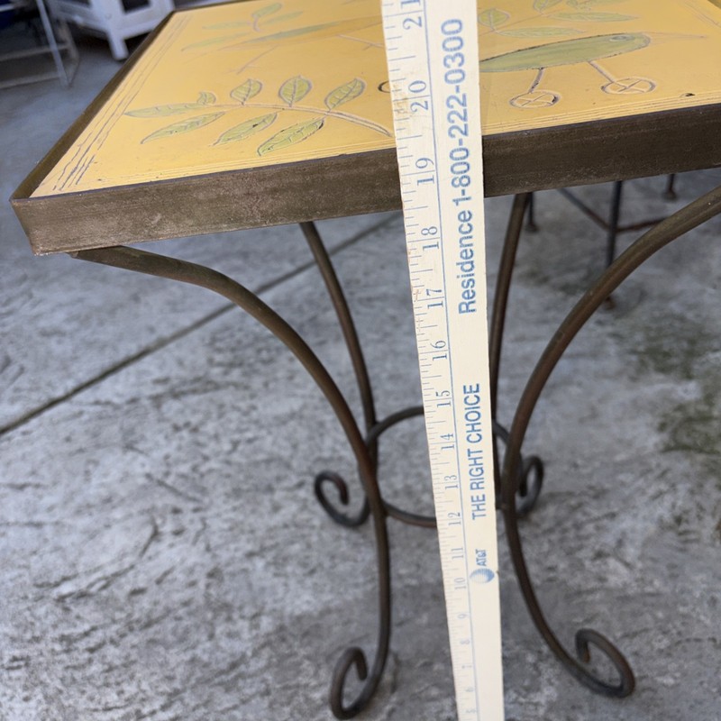 Art Deco-wrought Iron Silly Birds Accent Table gallery