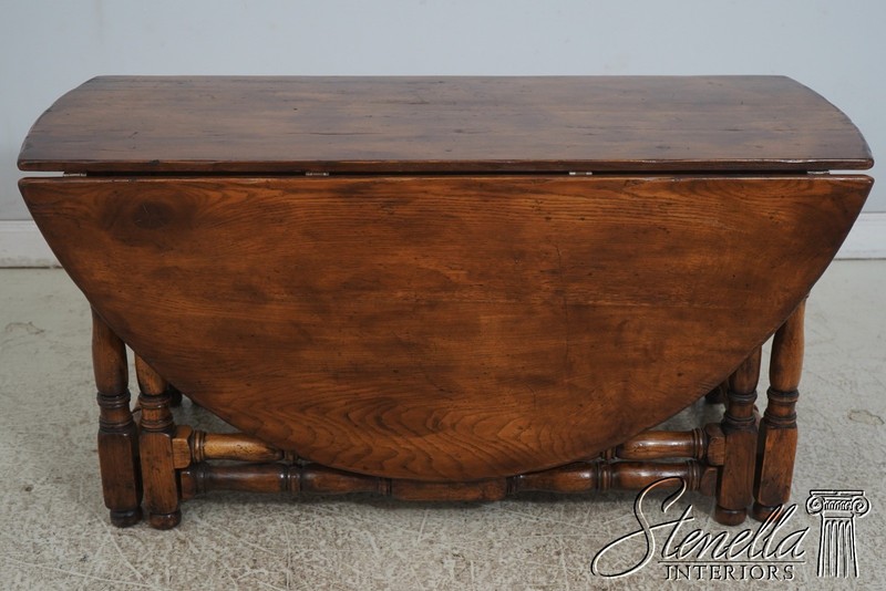 L70660: Vintage English Oak Gate Leg Drop Leaf Dining Table gallery