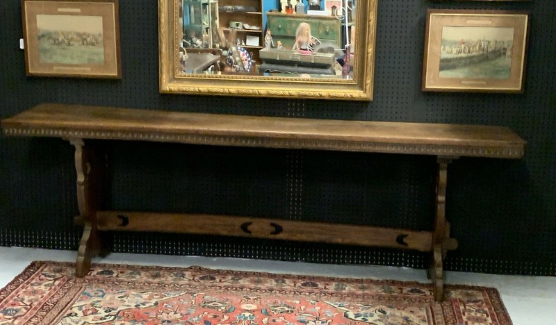 18th Century European Baroque Trestle Table gallery