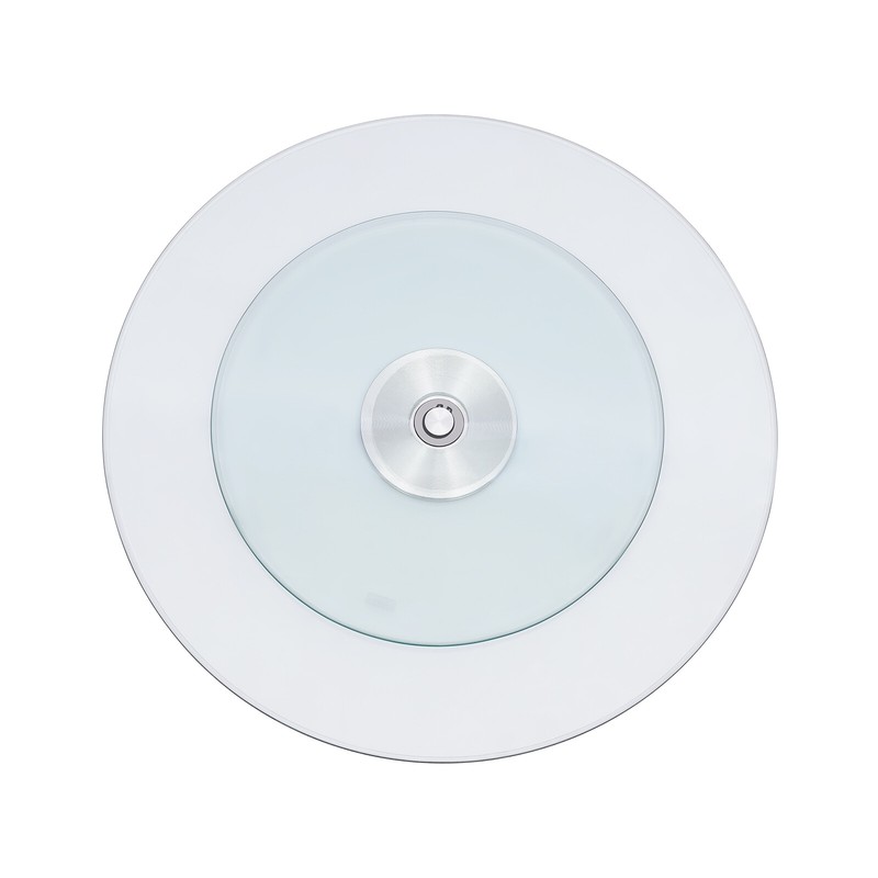 27.56" Glass Lazy Susan Turntable Large Dining Table Round Clear Rotating Tray gallery