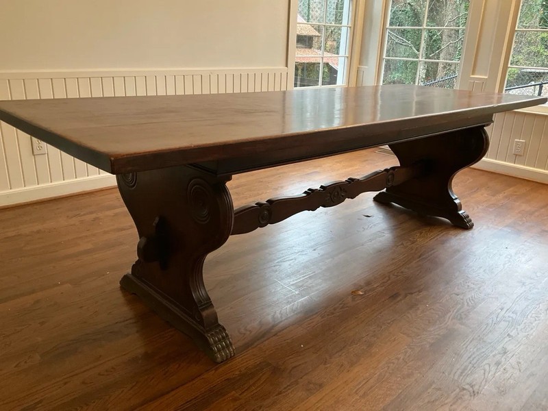 Carved Italian Renaissance-Style Dining Table
