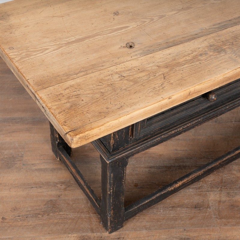 19th Century Black Painted Library Console Table, Denmark gallery