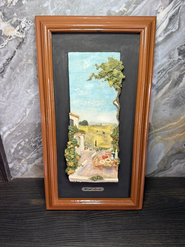 3D pictre made from resin its italian dinning table traditional wooden frame gallery