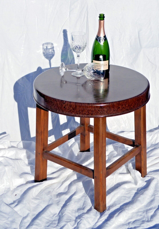 1930's Art Deco Table, Bakelite Top, Oak Legs Goodearl Brothers Ltd High Wycome.