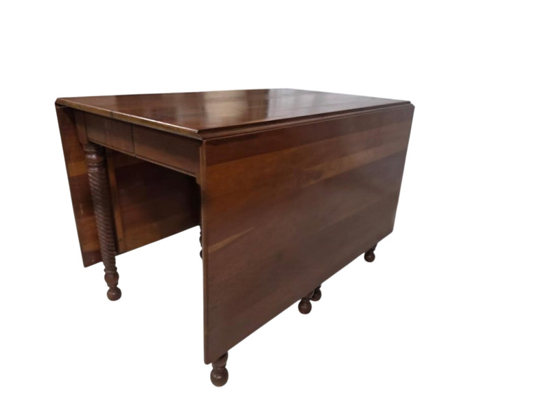 Vintage H Willett Drop Leaf Dining Table Gateleg Solid Wood 71x44 Refinished gallery