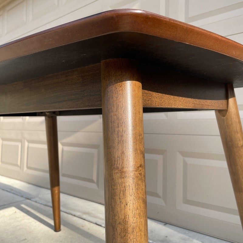 Vintage MCM Danish Style Rectangular Office Coffee/Tea Dinning Medium Wood Table gallery
