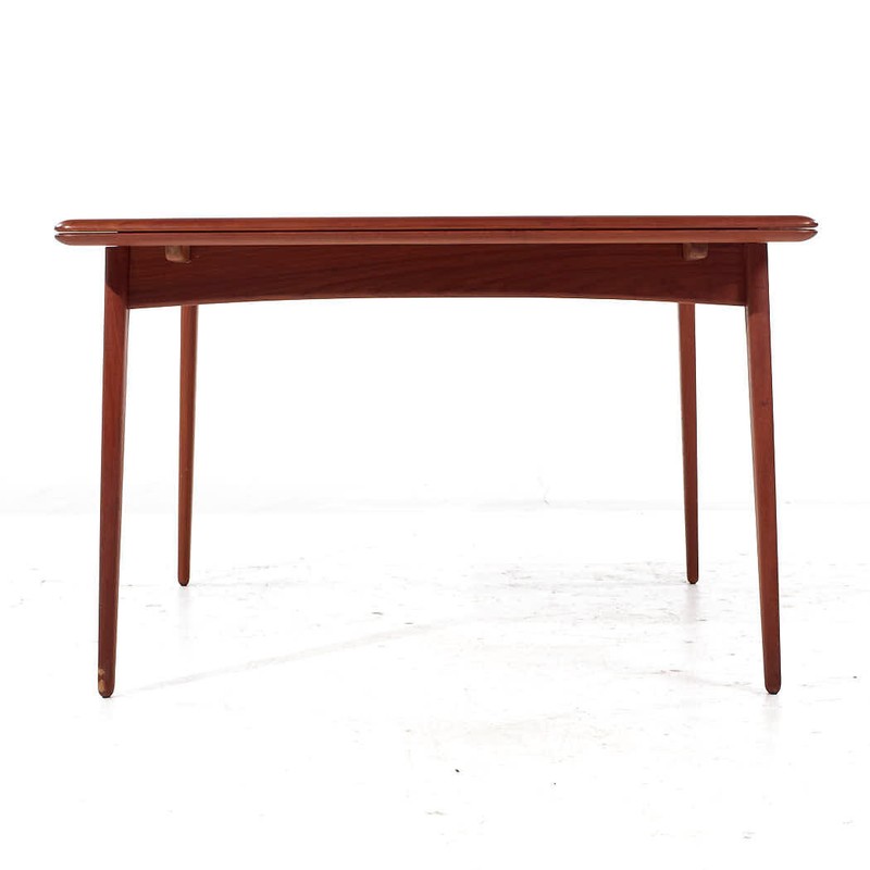 Arne Vodder Mid Century Danish Teak Hidden Leaf Dining Table gallery