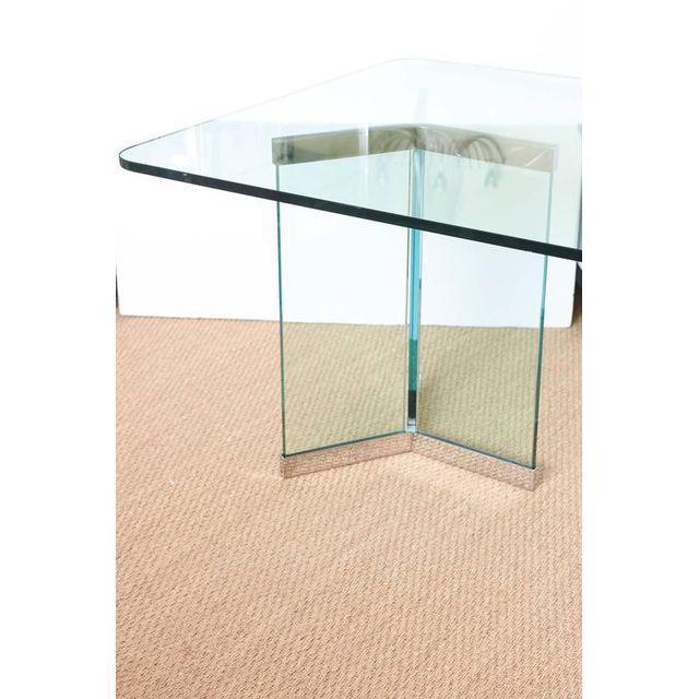 IRVIN ROSEN'S Sculptural-Cut Glass Mid-Century Modern Dining Table; Pace Co. gallery