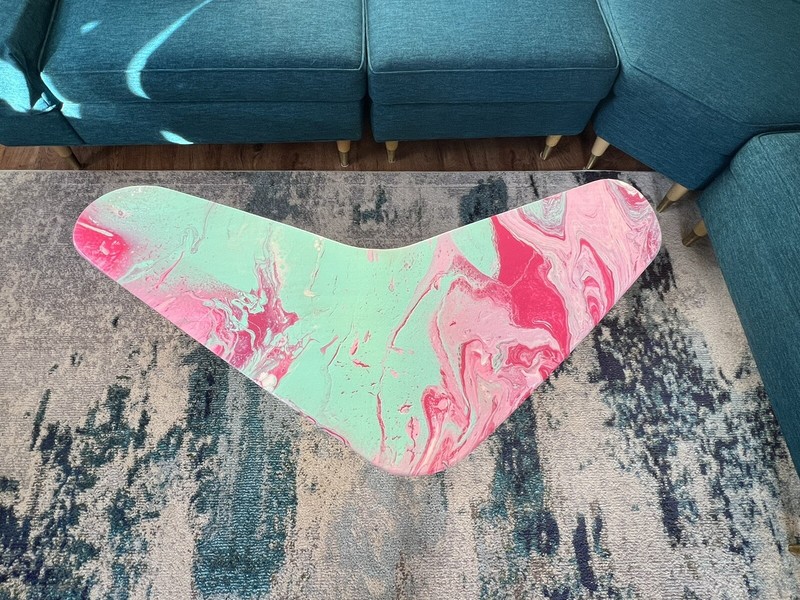 Custom MidCentury Modern Style Boomerang Coffee Table gallery