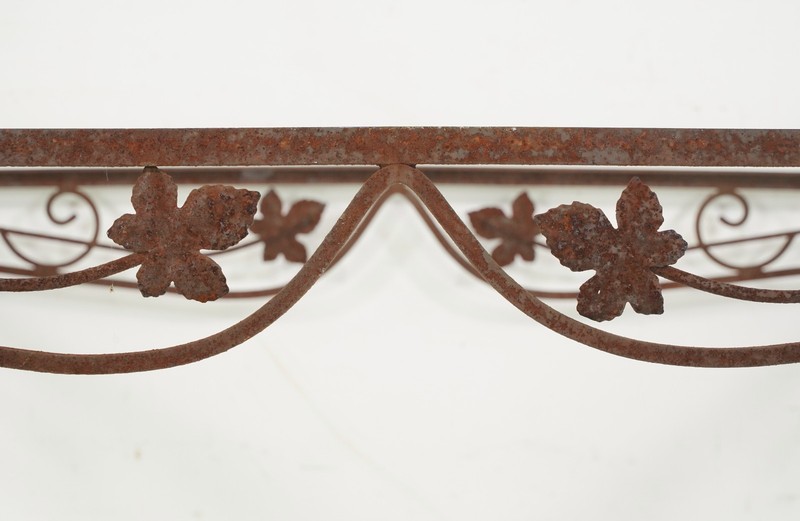 Vintage Rectangle Wrought Iron Table Base 46.25 x 29.75 in. gallery