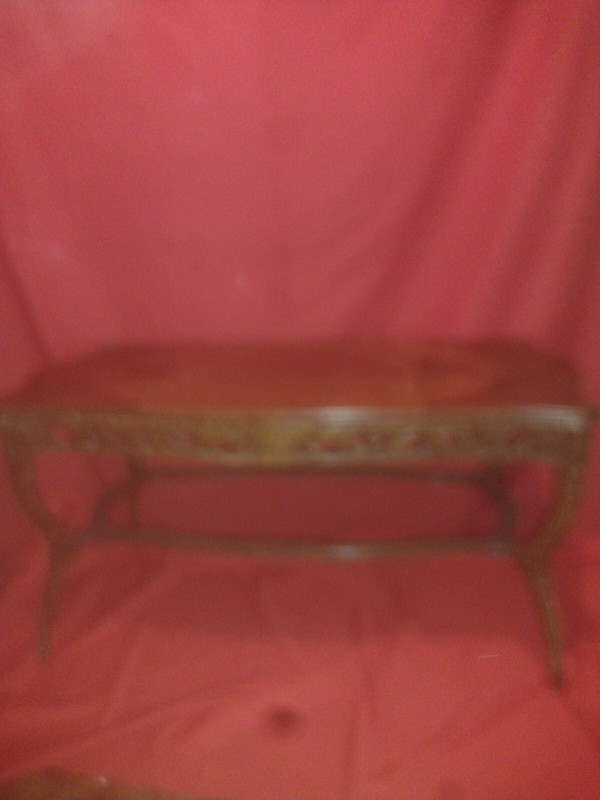 Beautifully Carved Antique Coffee Table. gallery