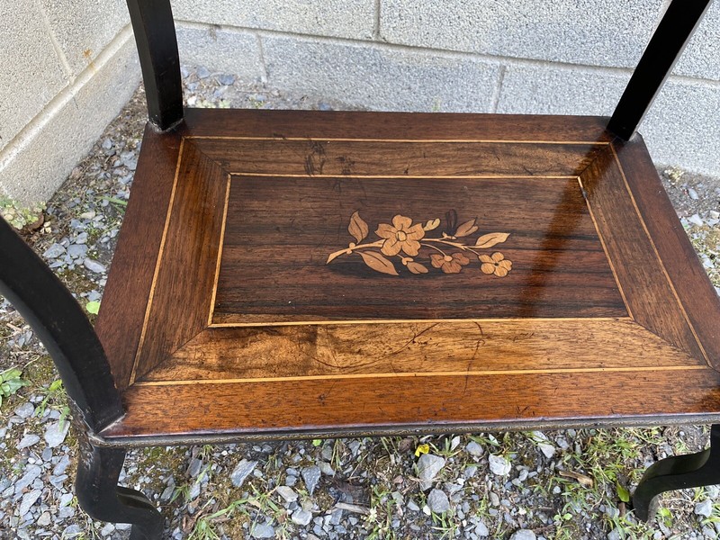VICTORIAN INLAID SEWING STAND gallery
