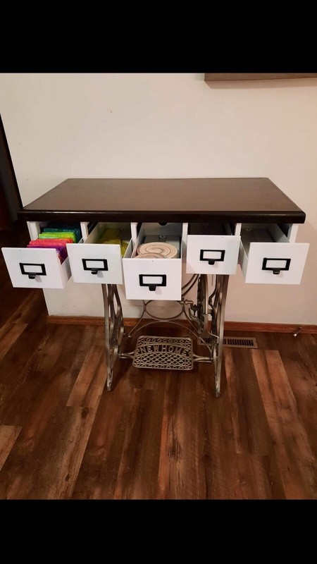 Card catalog sewing machine base  gallery