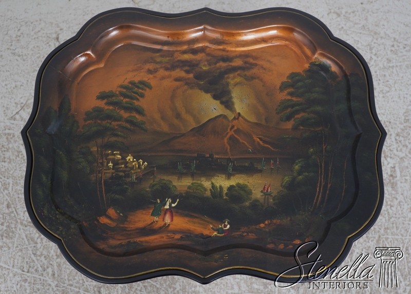 72806: MAITLAND SMITH Painted Chinoiserie Tray Coffee Table gallery