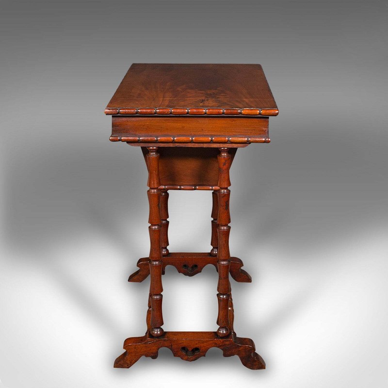 Small Antique Sewing Table, English, Flame, Ladies, Work, Regency, Circa 1830 gallery