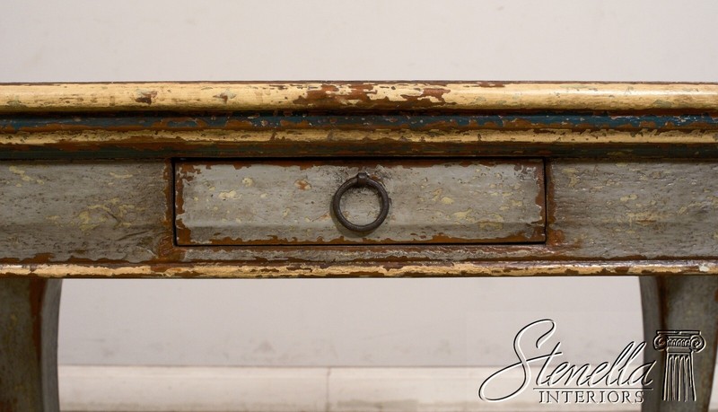 L68400: Italian Paint Decorated 1 Drawer Console Table gallery