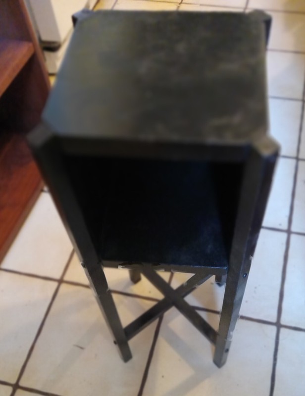 Mid Century Black Smoke Stand (SS-22)