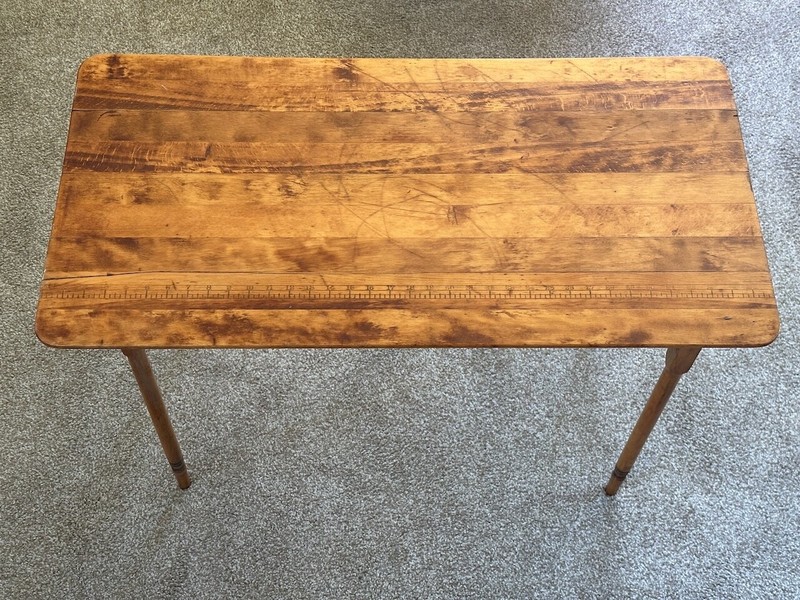 19th Century Folding Sewing Table with Yardstick Top owned by Sen. Ed Muskie gallery