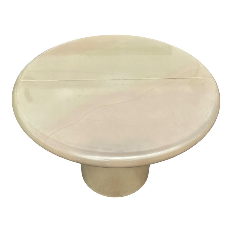 1970s Karl Springer Style Goat Skin Extendable Dining Table