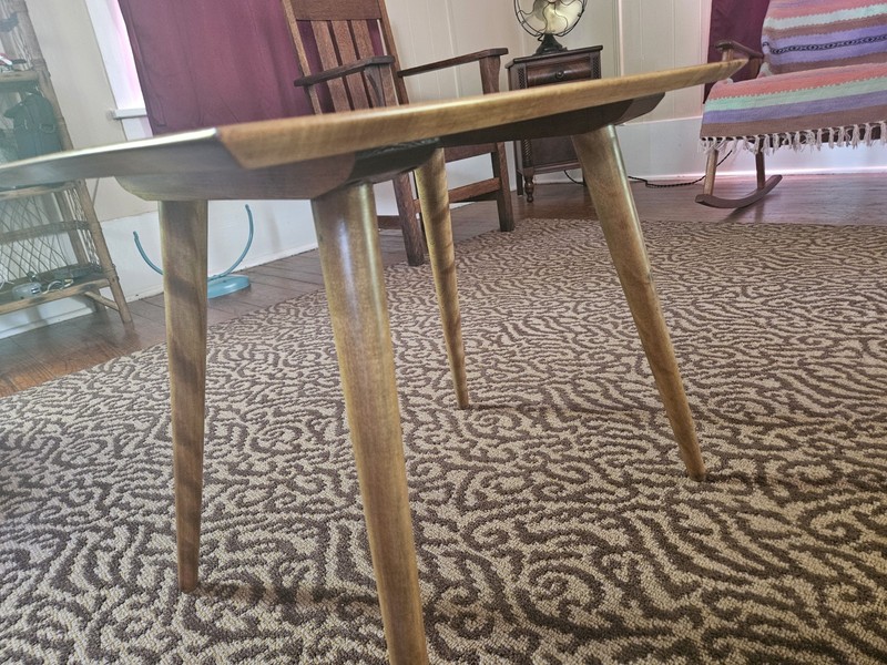 Restored Vintage Mid-Century Maple Planner Group End Table gallery
