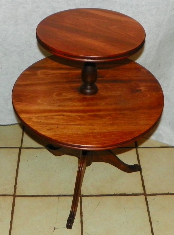 Light Cherry 2 Tier Dumbwaiter Table / Parlor Table (PRT95)
