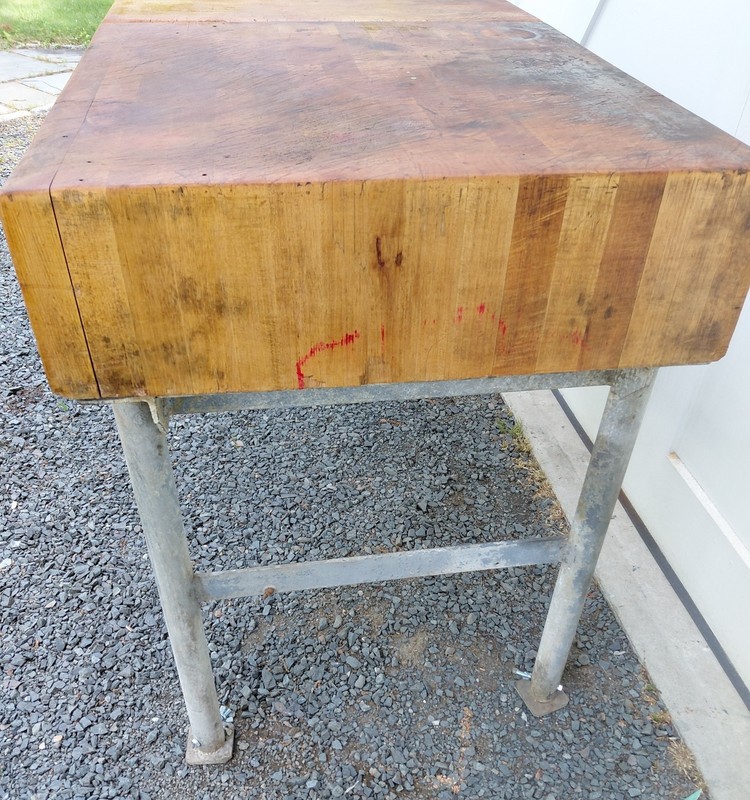 Vintage Butcher's Table Butcher Block Table gallery