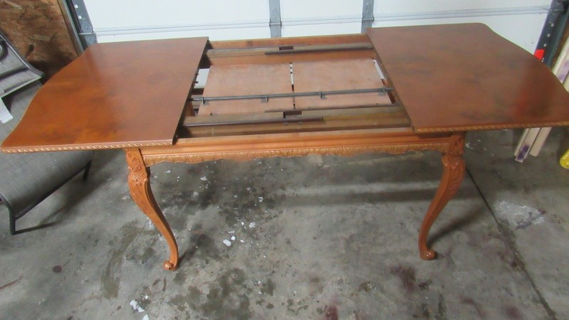 French Antique Dining Room Kitchen Table Carved gallery