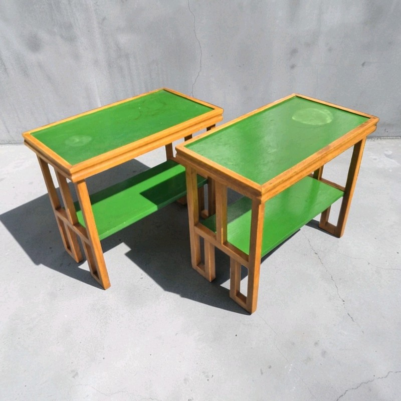 mid century side table 14"×25"×22"